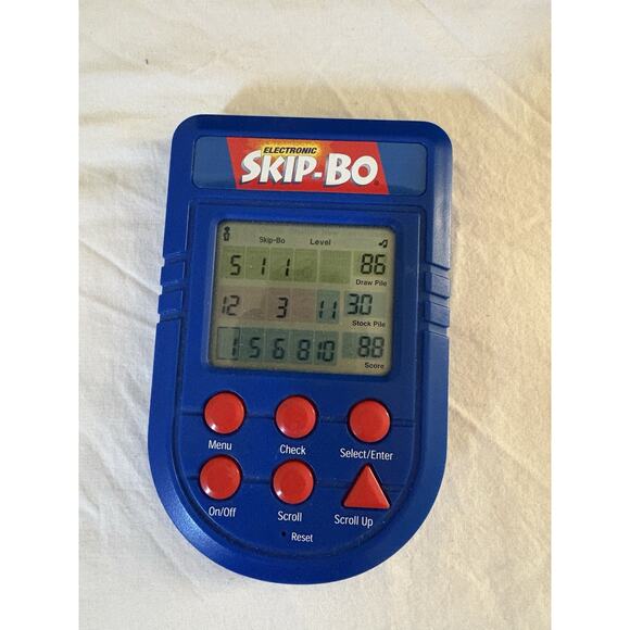 Vintage Skip Bo Electronic Handheld Game Mattel 2002 Instructions Tested Working - Picture 4 of 5